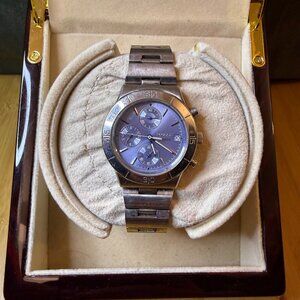 Citizen Wicca Chronograph Date Watch Steel/Light Blue 0510-L20450, 35mm